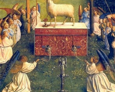 Agneau mystique, retable de Gand
